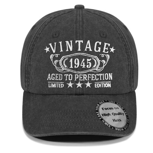 80th Birthday Gifts for Men Women,1945 for 80 Year Old Woman Man Vintage Hat,Parents Turing 80th