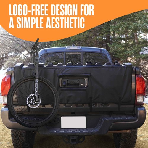 Houseables Tailgate Bike Pad, Tailgate Pad for Mountain Bike, Tail Gate Pads, Truck Bed, Protectors for Trucks, MTB, Cover, Full Size, Midsize, Pickup, Carrier, Mat, Blanket, Cache, 5 Strap, 53x16x7