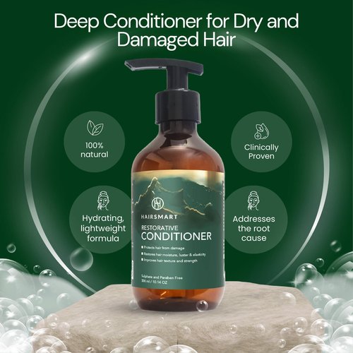 HairSmart Hair Growth Shampoo and Conditioner | Paraben & Sulfate Free with Ayurvedic Herbs | Hair Loss Treatments for Women and Men | Volumizing Shampoo and Conditioner, Pack of 2, 100ml Each