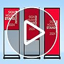 JUST 4 SIGNS Premium Poster Foam Board Sign Holder Floor Stand Width 22.5" and Height Adjustable up to 72.3" 3 UNITS (STAN...