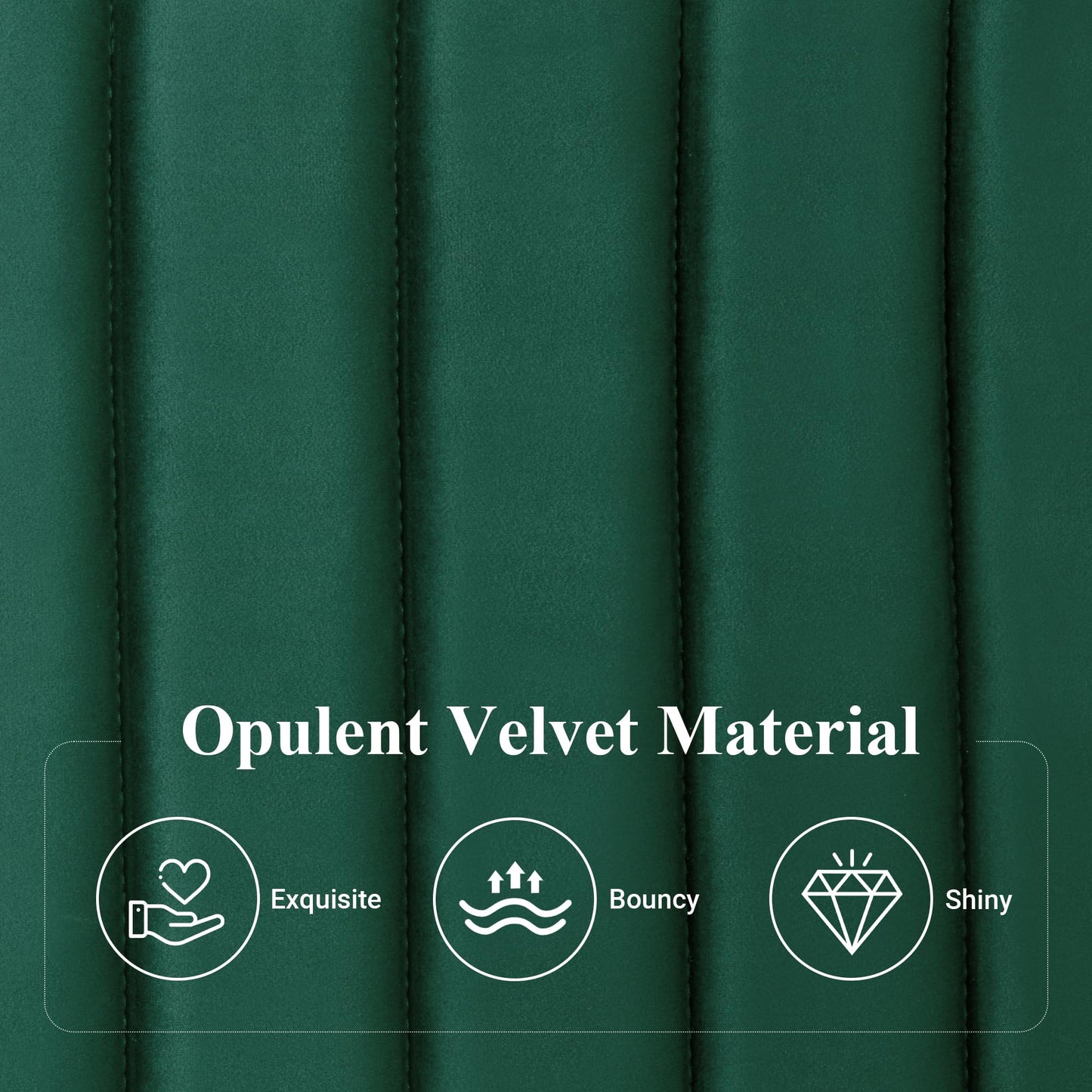 Allewie Queen Bed Frame, Velvet Upholstered Platform Bed with Adjustable Vertical Channel Tufted Headboard, Mattress Foundation with Strong Wooden Slats, Box Spring Optional, Easy Assembly, Green