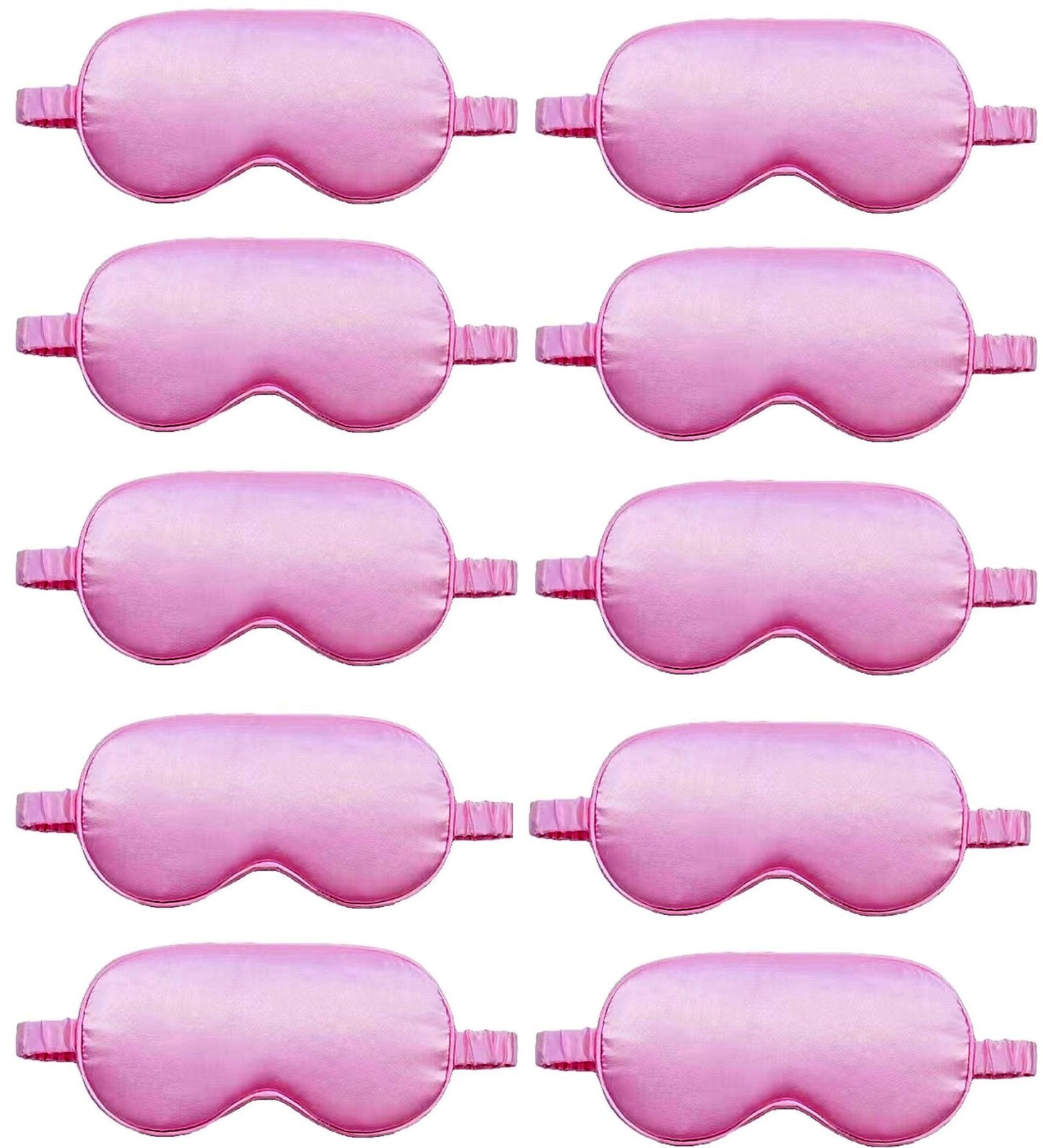 10 Pack Sleep Mask,Silk Eye Mask,for Night Sleeping,Office, Travel,Party Games,Suitablefor Men/Women (Pink)