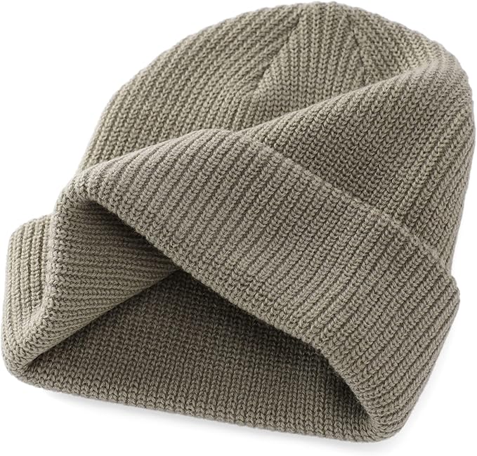 Connectyle Classic Double Layer Knit Beanie Hat Warm Thick Acrylic Winter Hats Daily Cuffed Beanies Watch Hat for Men Women
