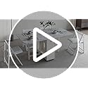 FUNROLUX Folding Dining Table with Rack and 2 Storage Drawers, Movable Extendable Space Saving Kitchen Table in 3 Forms (W...