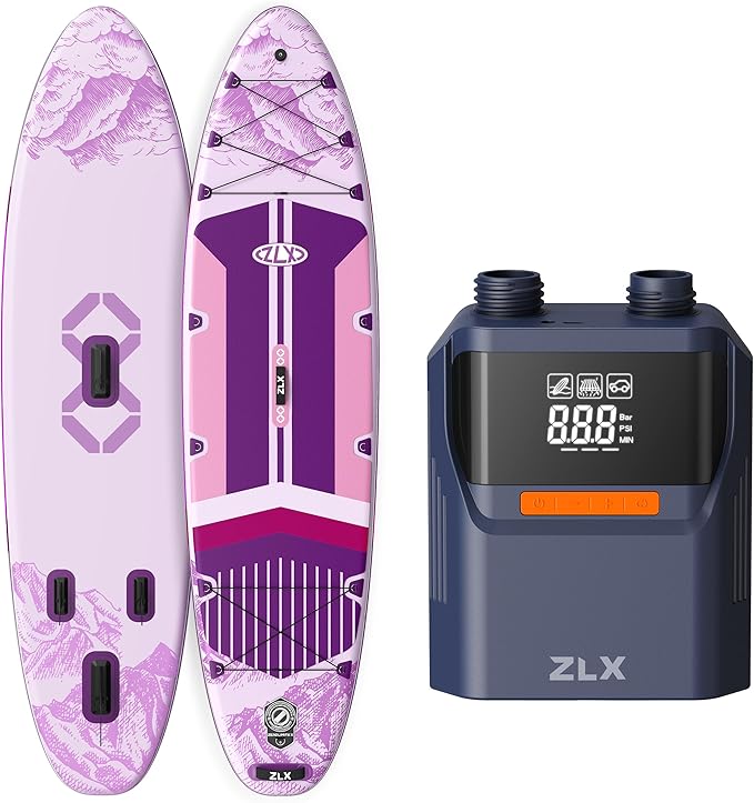 ZLX 11'6×35" Inflatable Stand Up Paddle Board with 50PSI Electric Paddle Board Pump