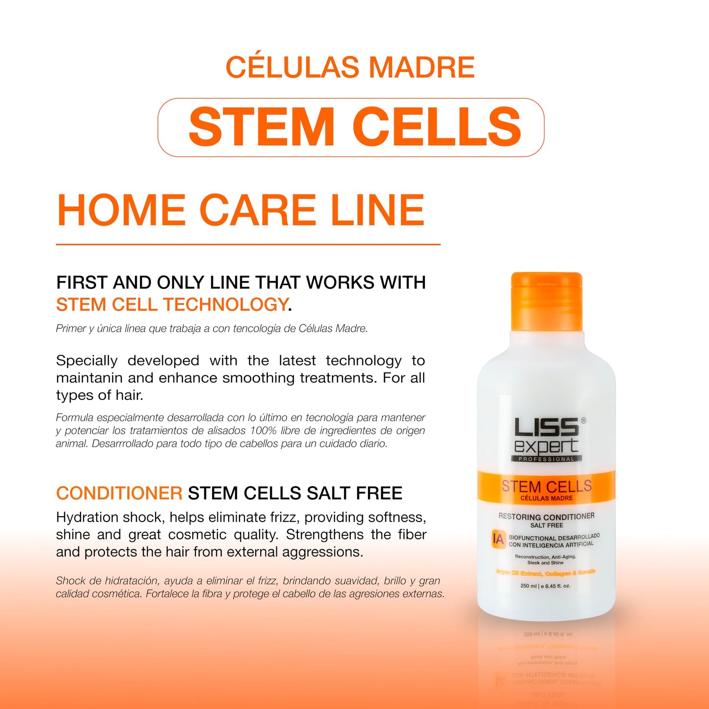 Liss Expert Stem Cells Restoring Conditioner, 8.45 fl oz, Salt Free
