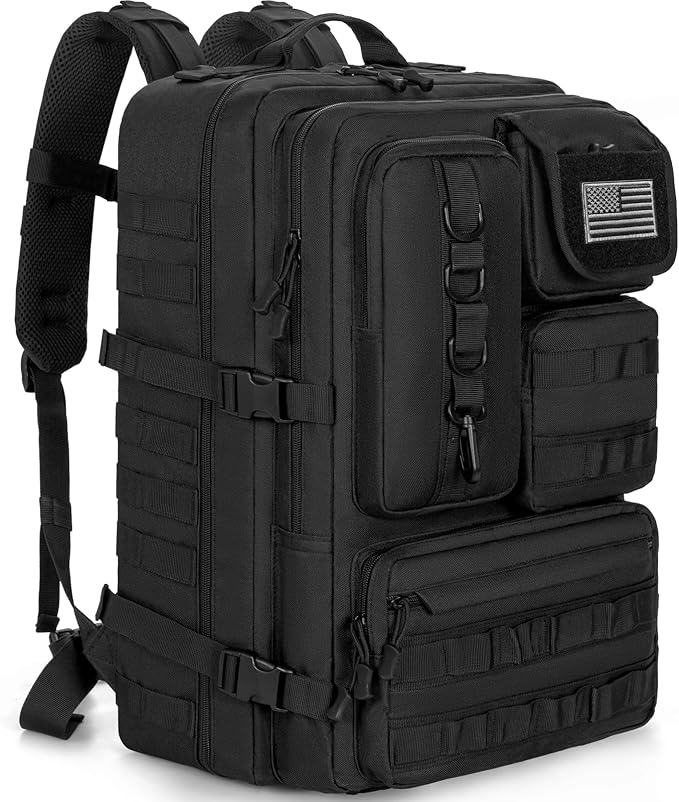 ANILD Tactical Backpack, 50L Army 4 Days Assault Pack Bag, Military Molle Backpack, Heavy Duty Rucksack Water Resistant