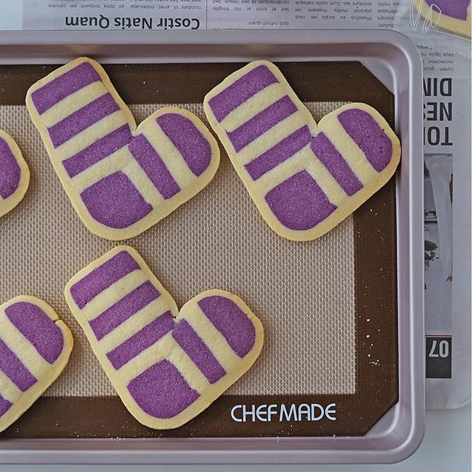 CHEFMADE 13-Inch Silicone Baking Mat with Measurements, Non-stick Heat Resistant Rolling Dough Mat, for Pastry,Pizza, Fondant and Pie Crust Making 8.6" x 12.6" (Brown)