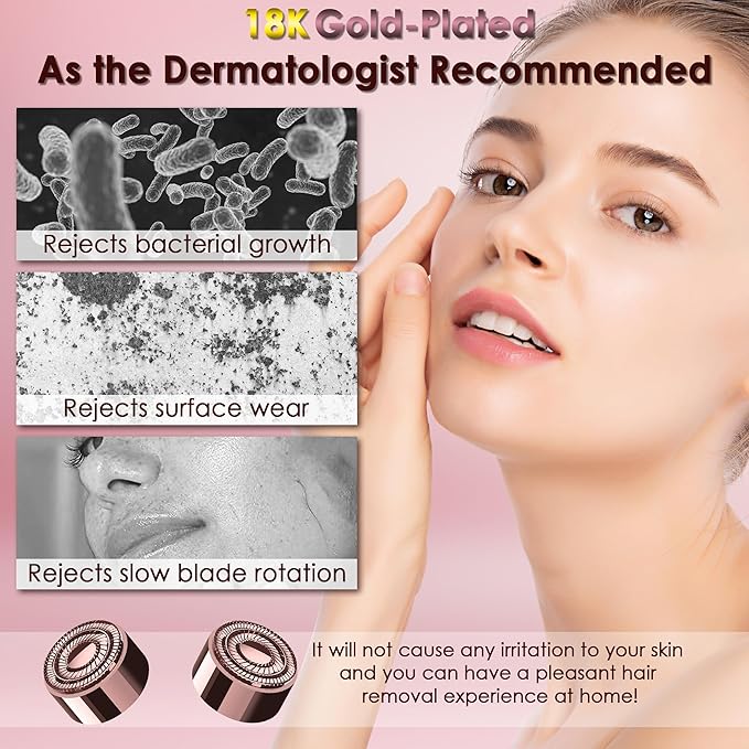 Gurelax Replacement Heads for Facial Hair Remover, Gen 3 Replacement Blades Intended for Flawless Finishing Touch, New Version Upgraded Replacement Blades Refill-Just fit for Gen3 Device