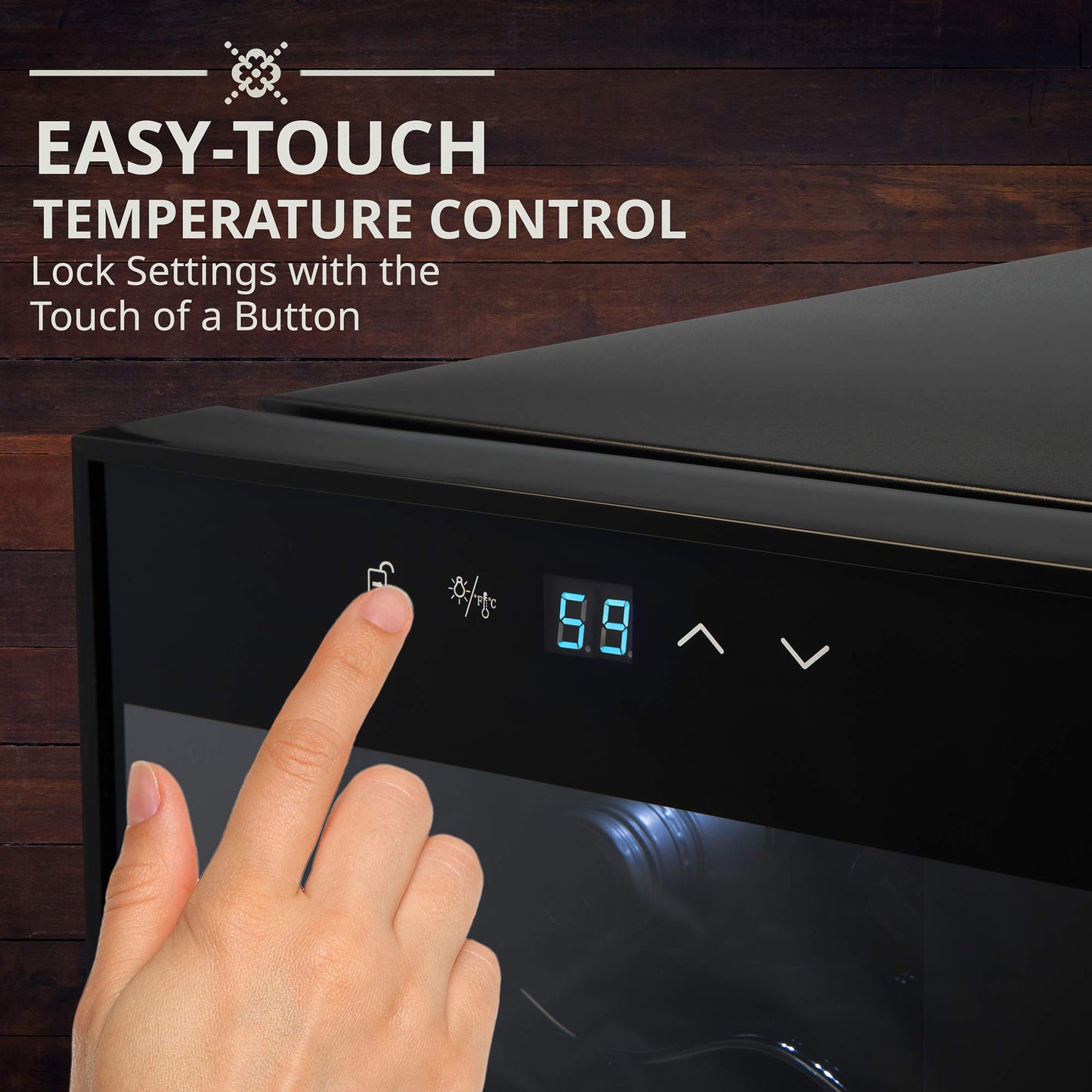 Ivation 12 Bottle Compressor Wine Cooler Refrigerator w/Lock | Large Freestanding Wine Cellar For Red, White, Champagne or Sparkling Wine | 41f-64f Digital Temperature Control Fridge Glass Door Black