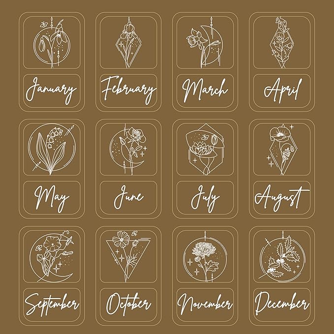 Personalized Birth Flower Month Travel Makeup Mirror for Women | White Birth Flower and Name UV Painting |Custom Small Portable Travel Pocket Mirror Birthday Gifts for Women, Mom, Girl