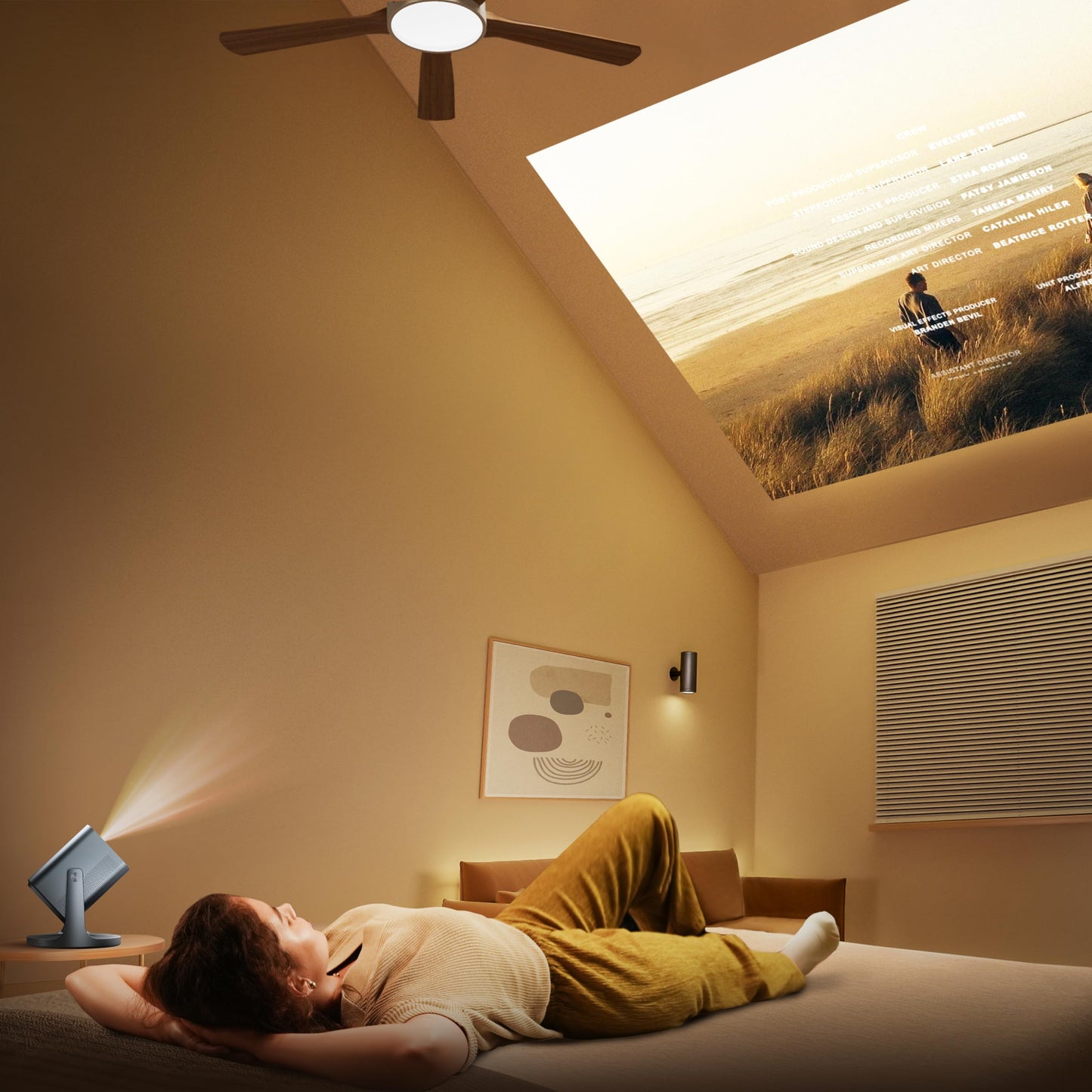 Hisense Laser Mini Projector C2, 65-300", Gimbal Design, 4K, Triple Color Laser, 110% BT.2020, 2000 ANSI Lumens, 1700:1 Native Contrast, Dolby Vision, HSR240, Sound by JBL