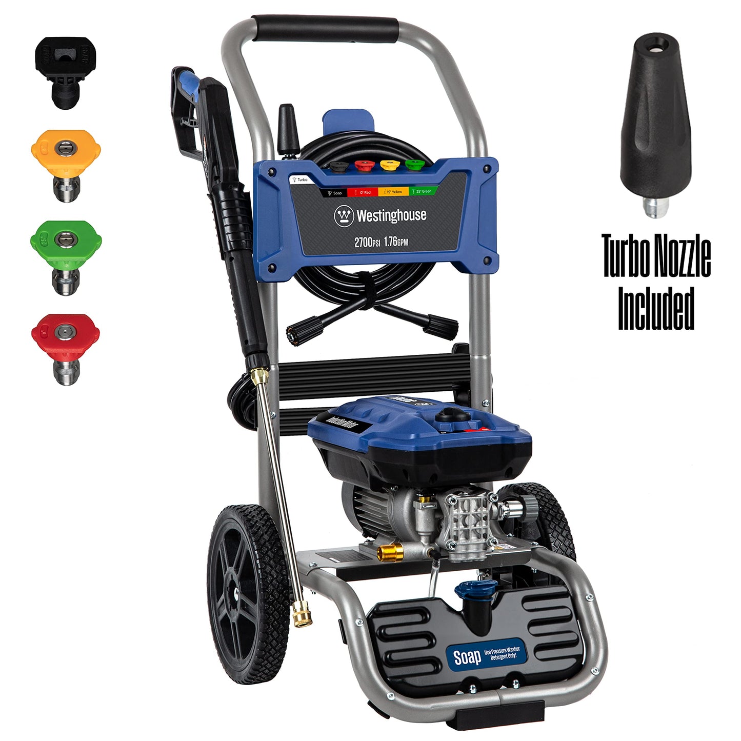 Westinghouse WPX2700e Electric Pressure Washer, 2700 PSI and 1.76 Max GPM & Universal 15” Pressure Washer Surface Cleaner Attachment