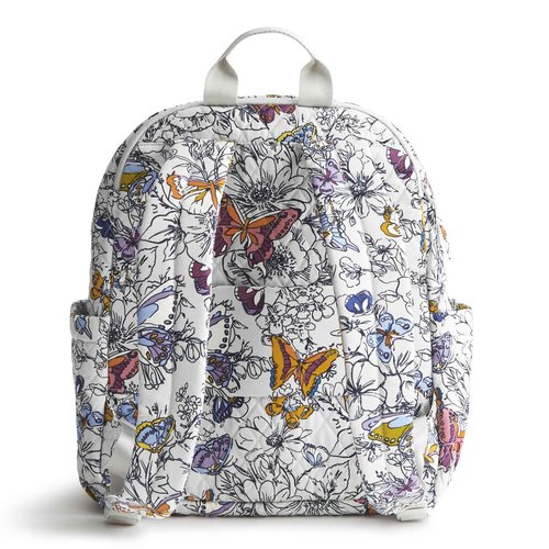 Vera Bradley Women's Bancroft Backpack - Premium Cotton, Wing + Bloom, One Size