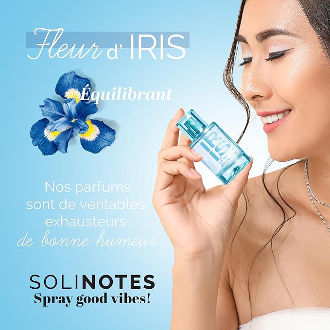 Solinotes Iris Blossom Perfume for Women & Men, 1.7 Fl Oz/ 50 ML Eau De Parfum, Delicate Floral and Soothing Scent with Premium Ingredients - Clean Perfume, Cruelty Free, Vegan, Made in France