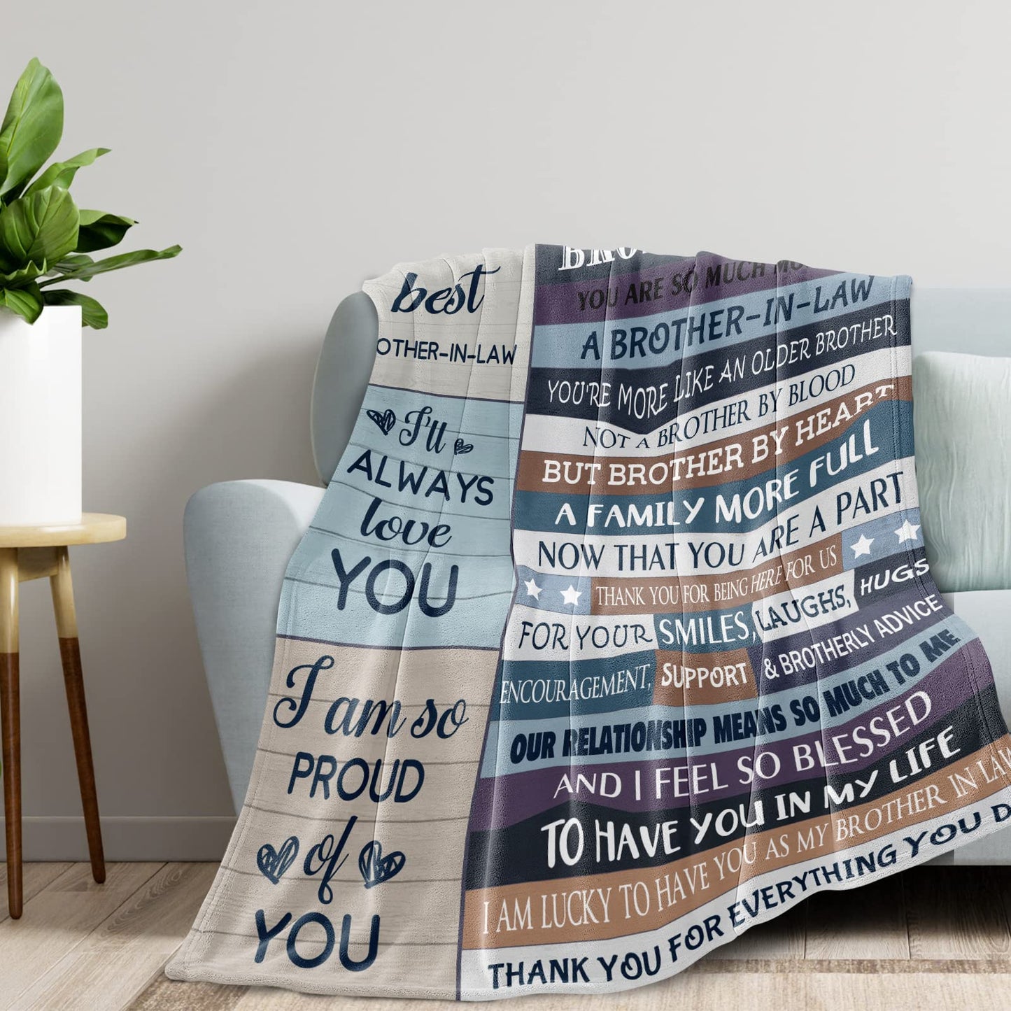 Pozevan Brother in Law Birthday Gift, Brother in Law Blanket (60x50 Inches)