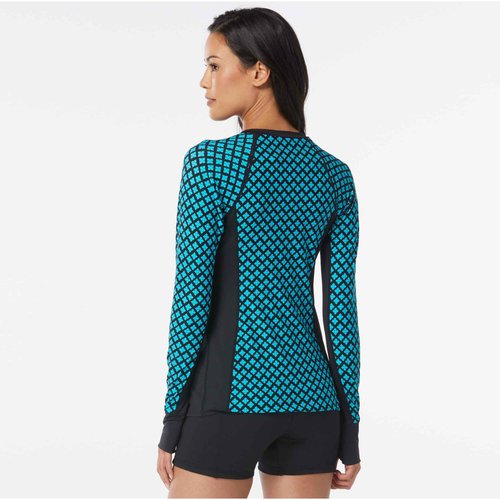Beach House Sport Ava Long Sleeve Rash Guard for Women - Swimsuit Top Cover Up with UPF 50 Plus Protection - X-Small - Delray Botanical
