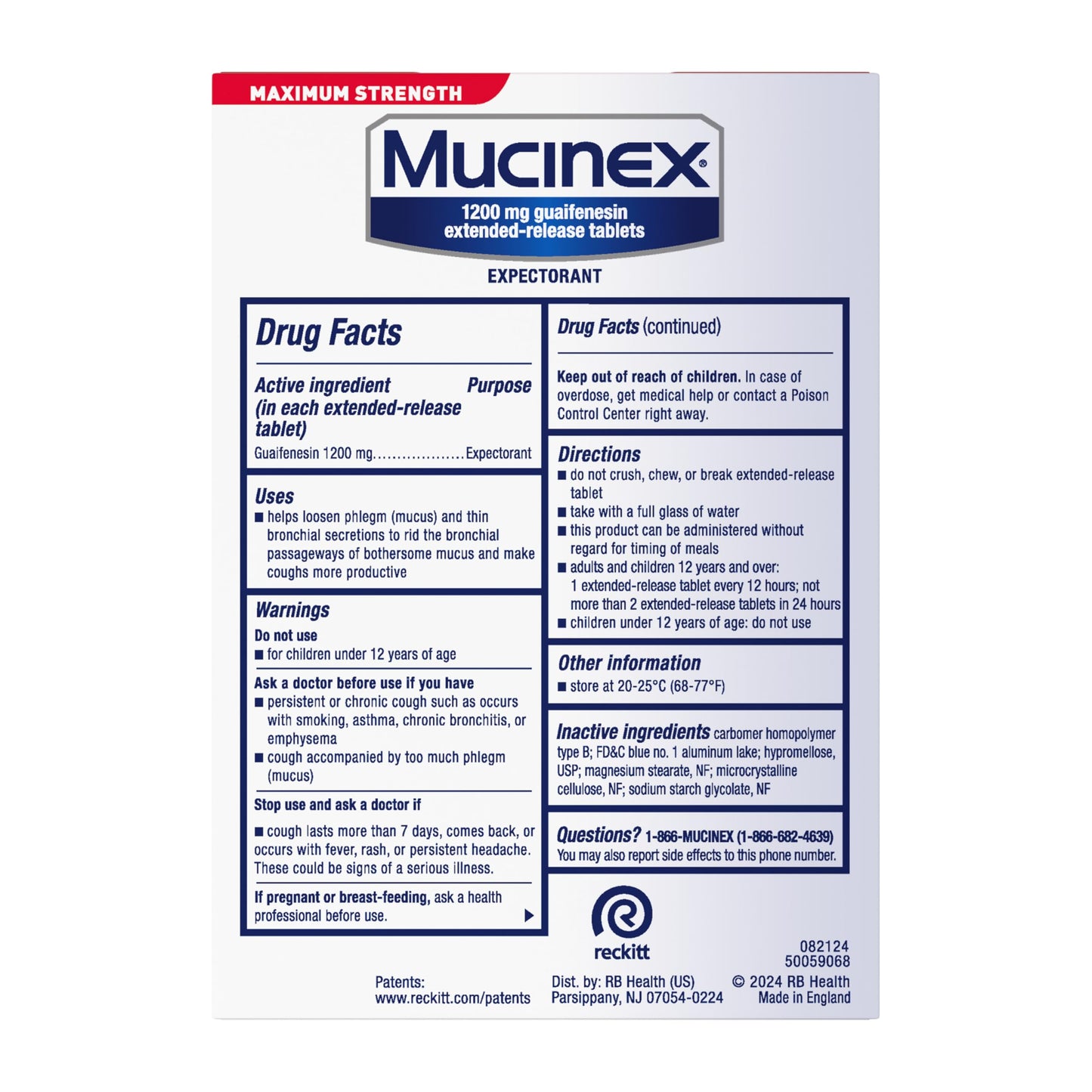 Mucinex Max Strength SE Tablets, 48-Count