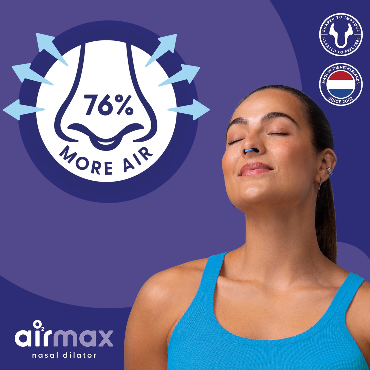 AIRMAX Nasal dilators for Sleeping - 76% More Airflow - Anti Snore Device - Breathe Freely Through The Nose - Sinus Relief, Sleep aid and snoring Solution - 2X Small Blue - 6 Month Relief