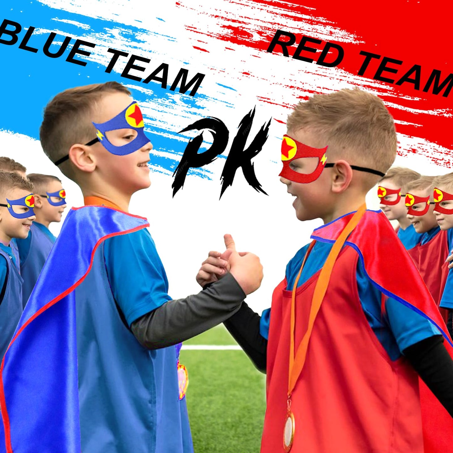 iROLEWIN Superhero-Capes for Kids Bulk 20 Pack Superhero Party Favors Toddler Dress-up Halloween Group Costumes Pretend Play