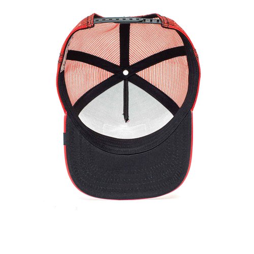 Goorin Bros. The Farm Leather Unisex Trucker Hat, Red (Cherry Mustang), One Size