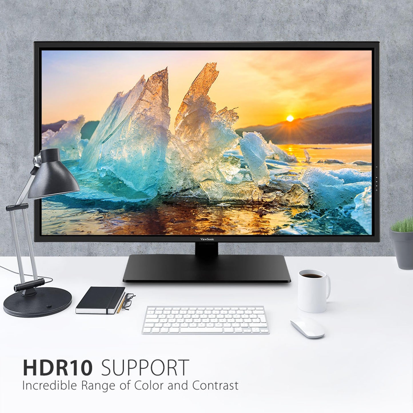 Viewsonic Vx4381-4K 43 Inch Ultra Hd Mva 4K Monitor Widescreen With Hdr10 Support, Eye Care, Hdmi, Usb, Displayport For Home And