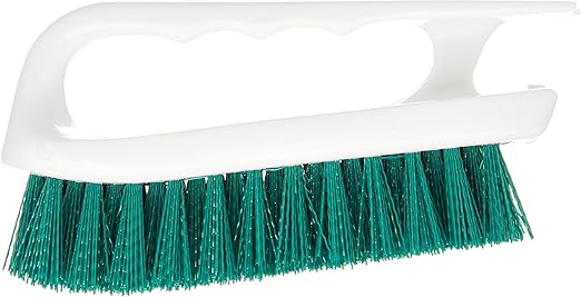 SPARTA 4002409 Ergonomic Iron-Shaped Handle Scrub Brush, 6", Green