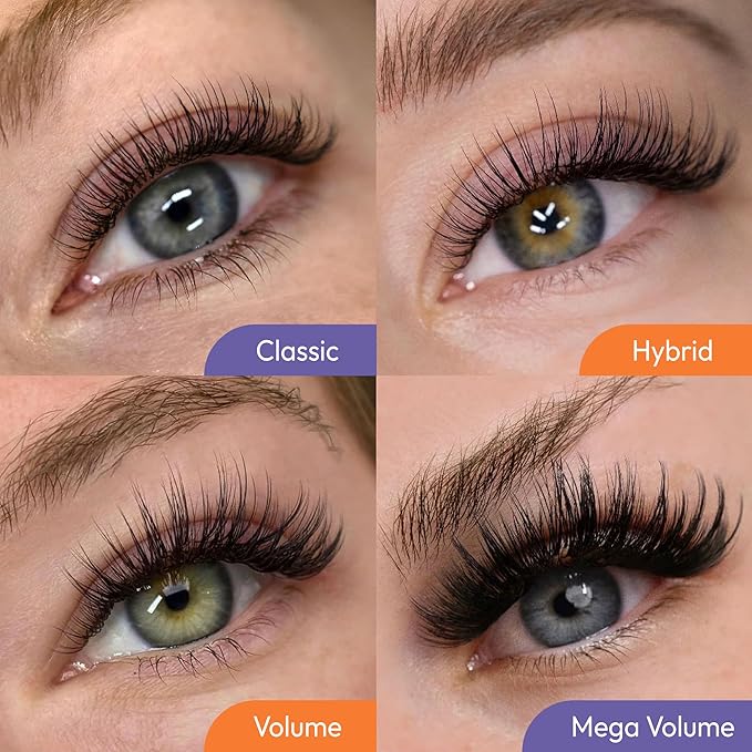 Eyesy Lash Cashmere Volume Eyelash Extensions Premium Individual Lashes - 0.03mm Thickness CC Curl 8-16mm Mixed Tray - Super Soft Matte Black Single Eyelash Easy to Fan for Professional Salon Use