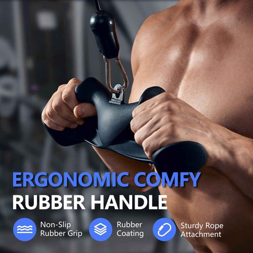 HXD-ERGO LAT Pulldown Attachments-LAT Pull Down Bar with Ergonomic Grips, Bicep Tricep Bar Pushdown Cable Attachment for Gym, Muscle Exercise, Strength Training (Narrow Grip)