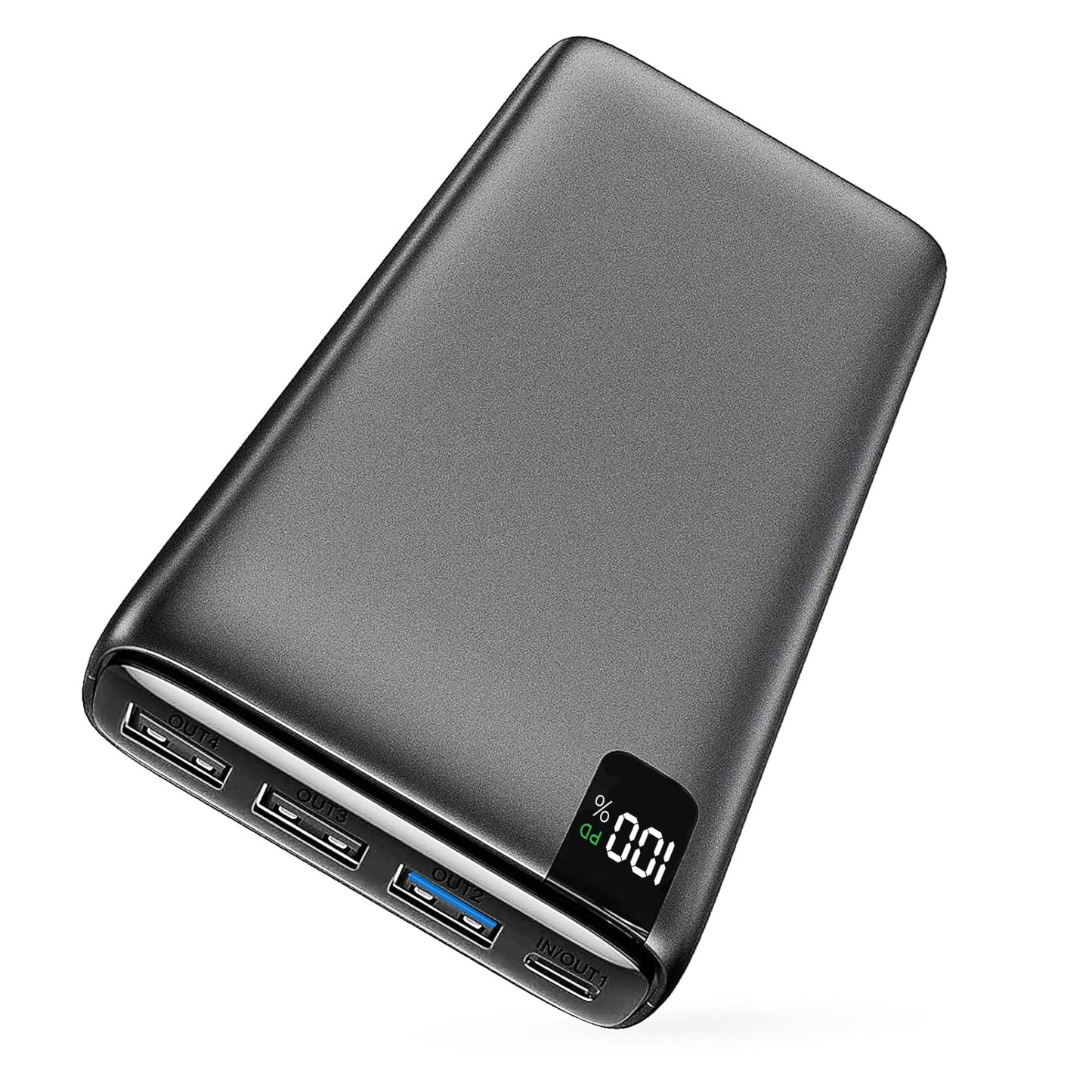 IXNINE Power Bank 26800mAh Portable Charger, 22.5W Fast Charging PD QC 3.0 Compact External Battery Pack with LED Display and 4 USB Outputs for Cellphone Tablet