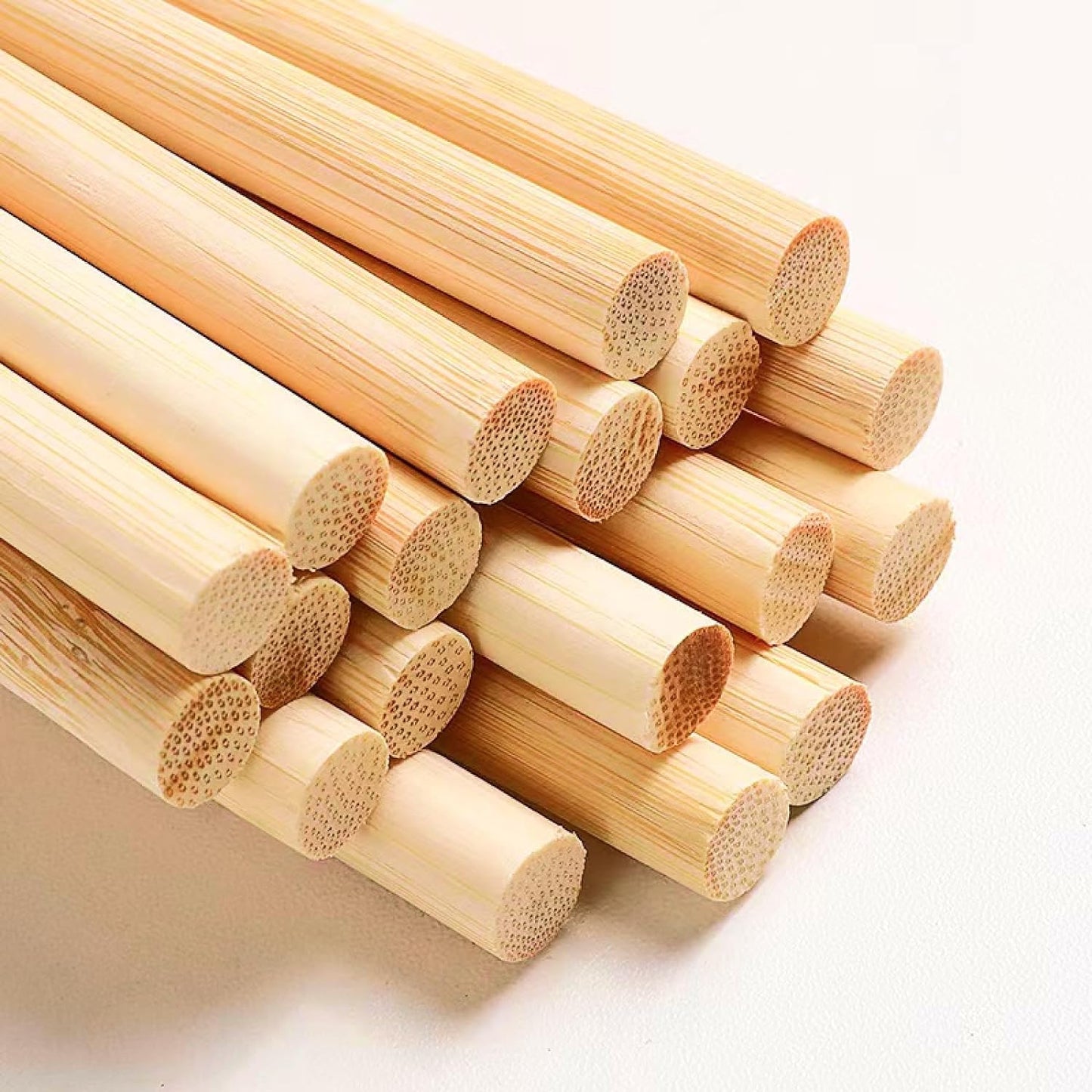 1/4 x 12 Inch 100 PCS Dowel Rods Wood Sticks Wooden Dowel Rods - Unfinished Bamboo Sticks - for Crafts and DIYers