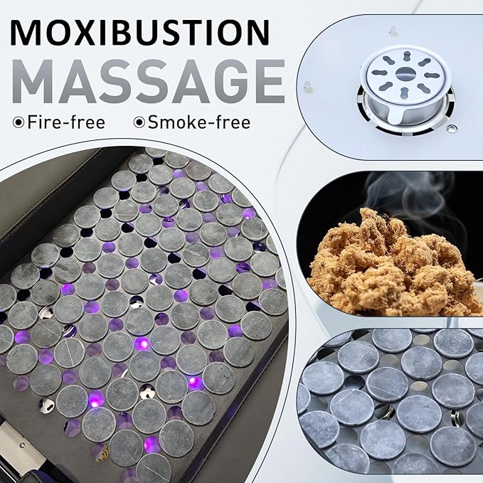 Upgraded Headspa Equipment, Japanese Head Spa Bed with Moxibustion, Massage Shampoo Bed with Water Circulation & Fumigation, Scalp Care Massage Table for Salon Spa Beauty,Moxibustion