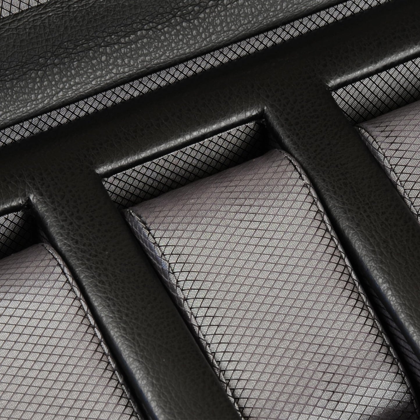 WOLF Windsor 5-Piece Watch Box, Black - Features Five Watch Compartments & Vegan Leather Exterior