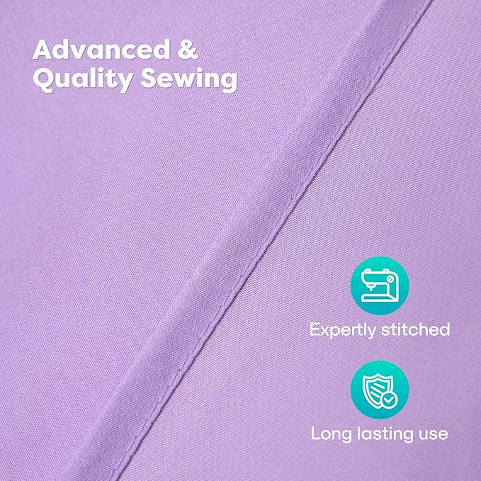 Comfyanno Massage Table Sheets Sets, 3 Pcs Professional Microfiber Massage Bed Cover Sheets, Soft, Light-Weight, Stain & Wrinkle Resistant, Includes Flat & Fitted Sheet, Face Cradle Cover - Lavender