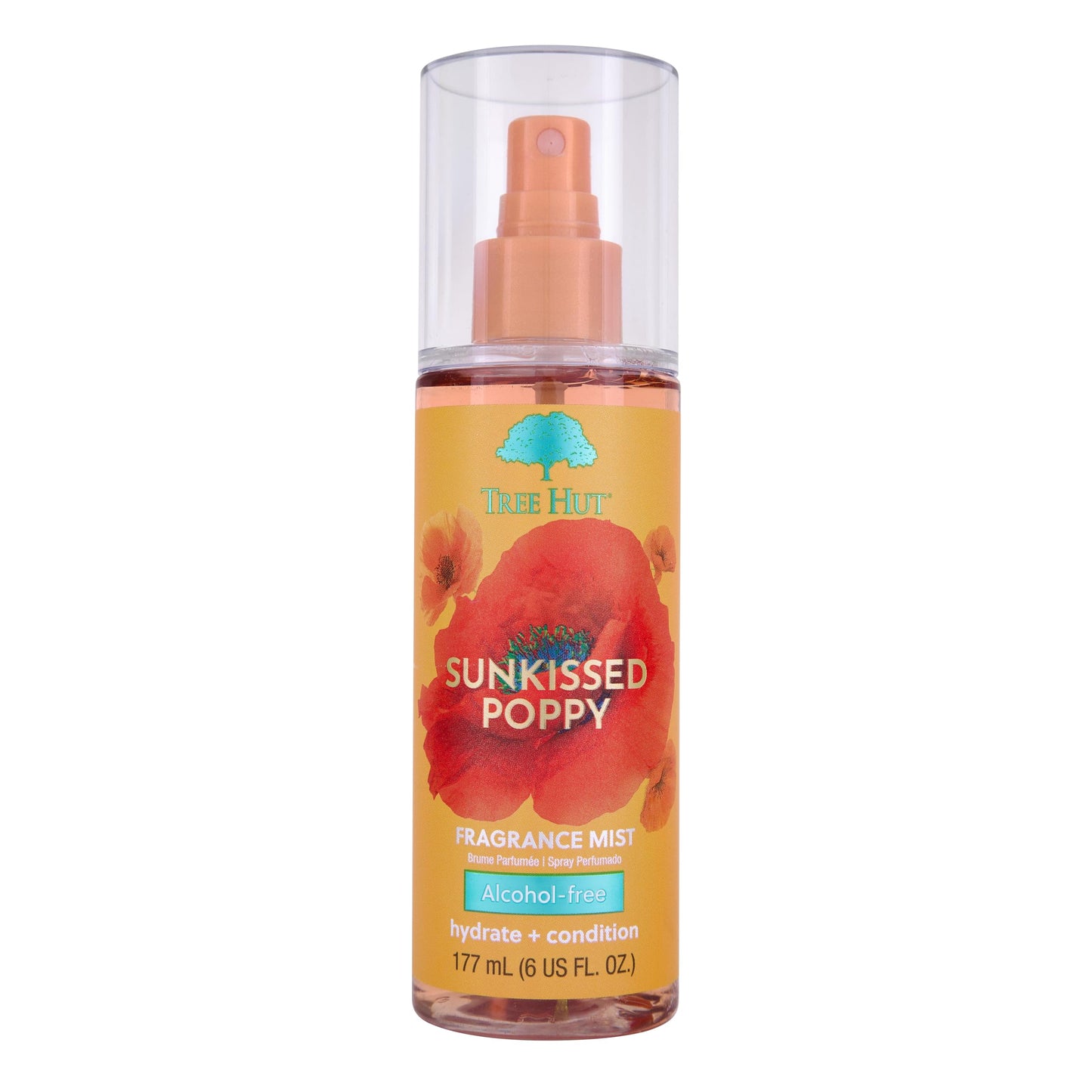 Tree Hut Sunkissed Poppy Fragrance Mist, Spritz On for a Refreshed Feel or Layer with Your Favorite Scents, Versatile Body Spray, 6 fl oz.