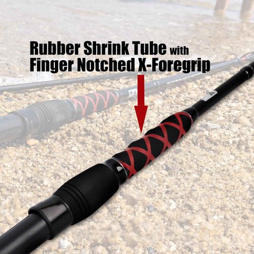 Fiblink Surf Spinning Fishing Rod 2-Piece/3-Piece Carbon Fiber Travel Fishing Rod (9-Feet / 11-Feet & 12-Feet & 15-Feet) (15' - 3pcs - H)