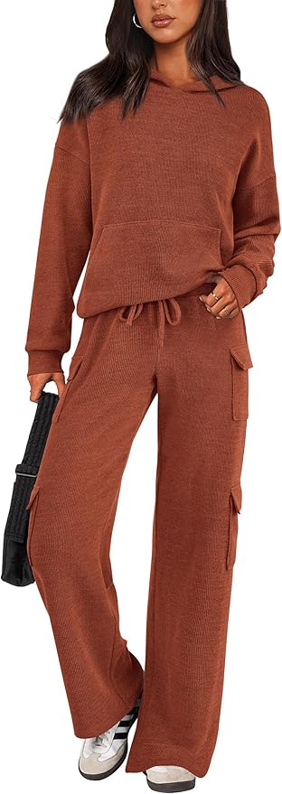 PRETTYGARDEN 2 Piece Sets for Women Fall 2026 Sweatsuits Outfits Lounge Matching Hoodie Set Travel Track Suits Winter Clothes