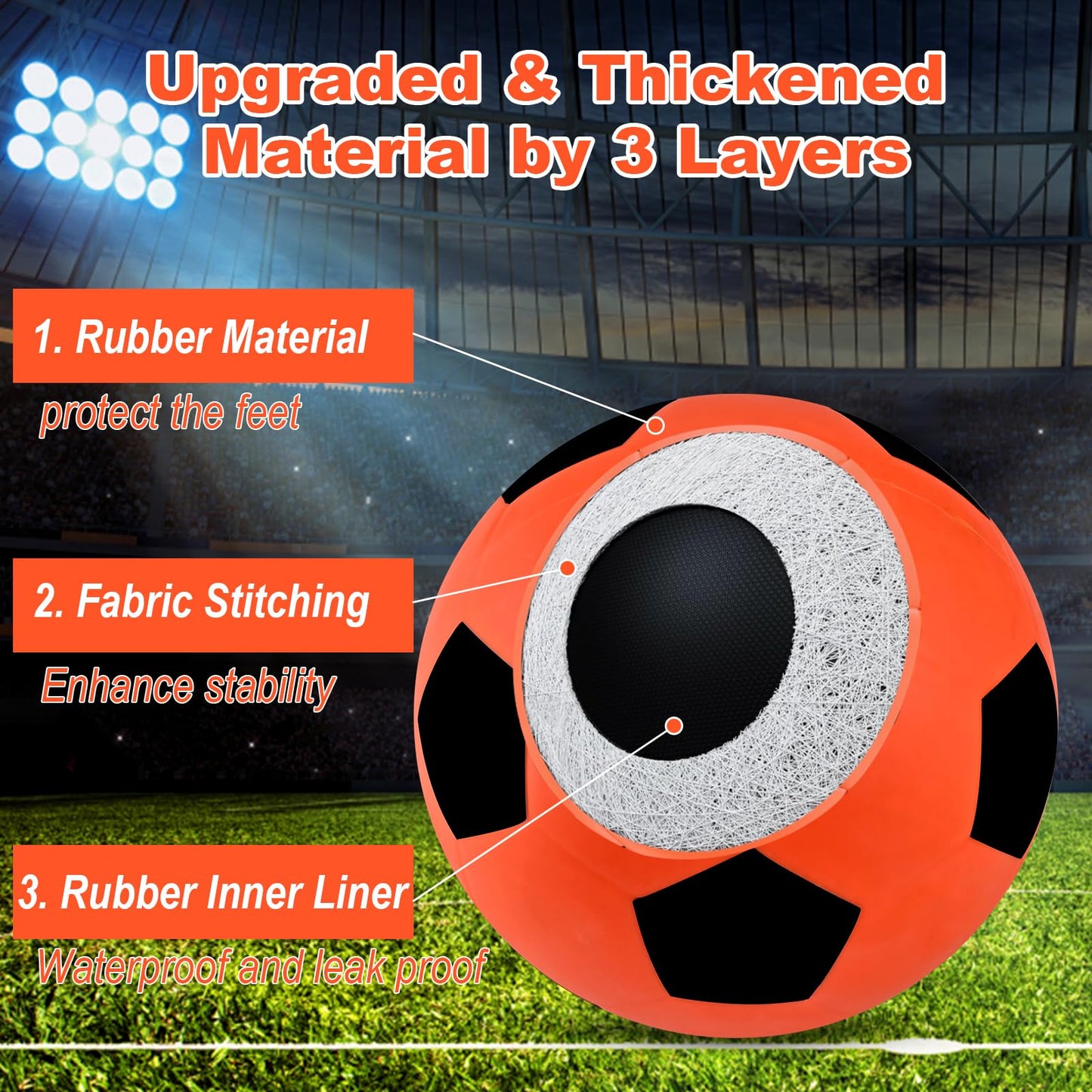 Glow in The Dark Soccer Ball Gifts for Boys 8-12 | Rechargeable Light Up Soccer Ball Size 5 with Air Pump & Net Bag, LED Girls Kids Teens Adults Night Backyard Training Game Birthday Gift