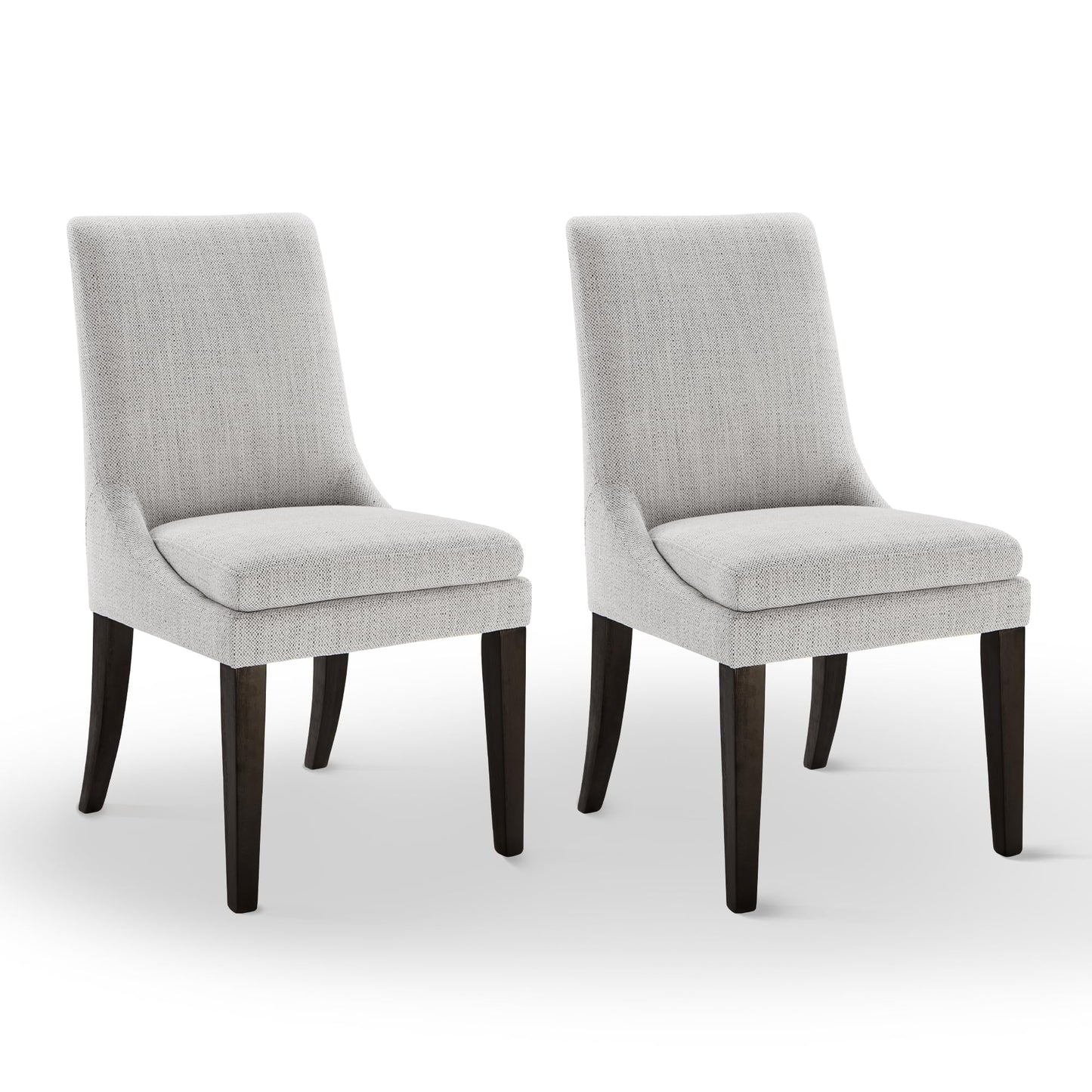 KISLOT Upholstered Dining Chairs Modern Sidechair Performance Fabric High Back Armlesschair for Diningroom Kitchen,Linen,Set of 2(1 Box)
