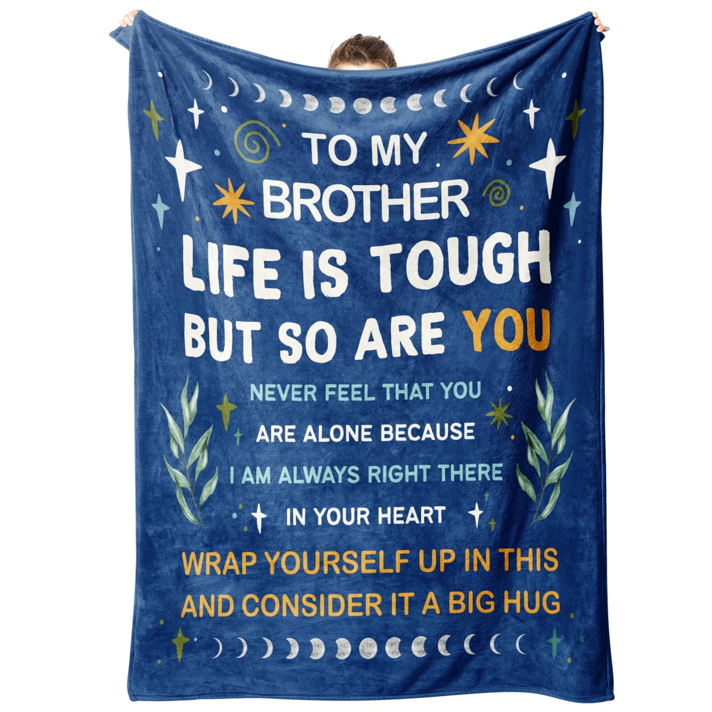 Niyewsor Brother Gifts from Sister, to My Brother Blanket, Birthday Gifts for Brothers Adult, Graduation Gift for Brothers, Soft Flannel Blanket, 60"x50"