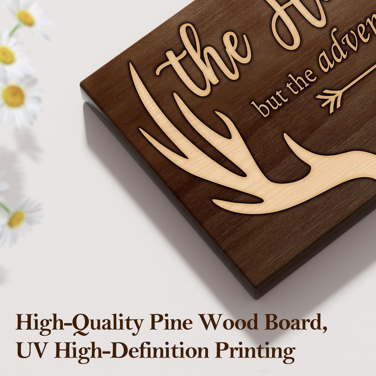 Bemaystar Personalized Name Deer Antlers Wedding Gift-Custom Date/Name Wooden Signs, The Hunt is Over,For Unique Anniversary Keepsakes, Wedding Gifts For Couple, Bridal Shower Gifts,15" x 6"