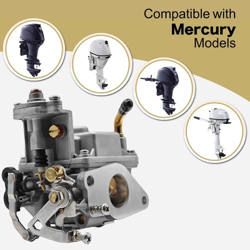 JLM MARINE 895110T11 Carburetor for Mercury Mariner 4 Stroke 8HP 9.9HP Outboard Motors 3303-8M0104462 1300-8M0167272