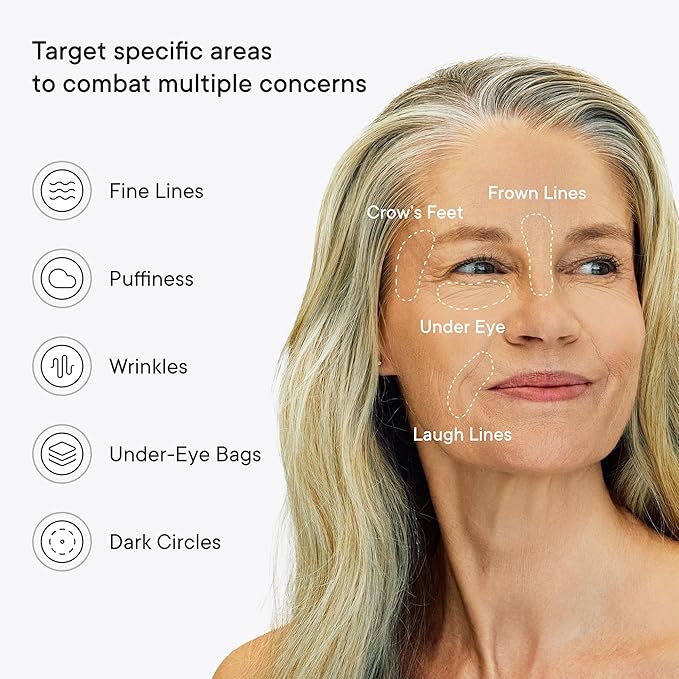 Qure Micro-Infusion Anti Wrinkle Patches for Smile Line, Frown lines, Under Eye Bags, Puffiness, Crow's Feet - Retinol, Caffeine, Niacinamide & Peptides - Dissolvable for Overnight Use - 16 Pairs