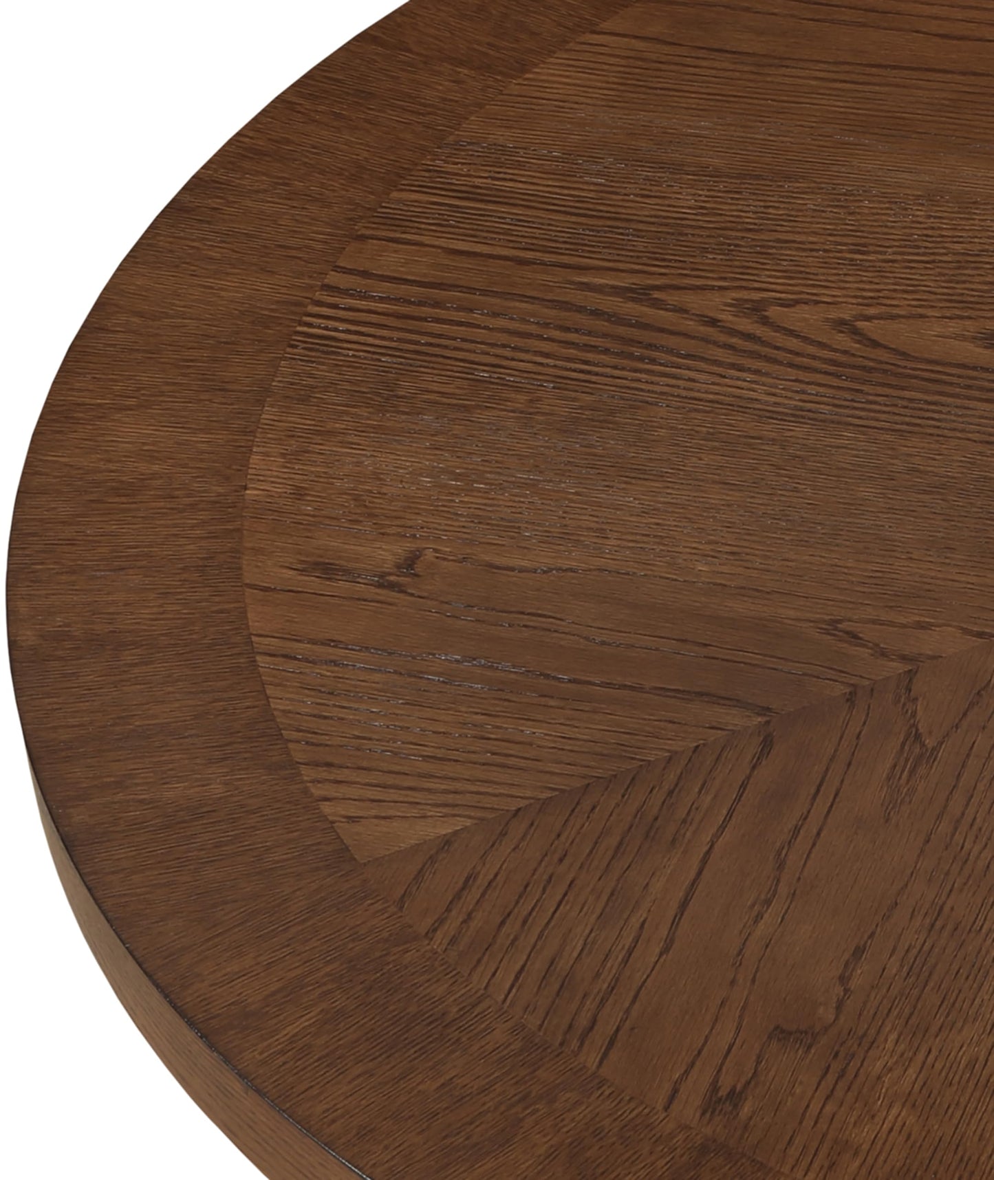 Meridian Furniture 730Brown-T Belinda Collection Modern | Contemporary Dining Table with Solid Wood Base, Dark Walnut Brown Finish Oak Wood Veneer, Round Top, Fluted Base, 60" W x 60" D x 30" H, Brown