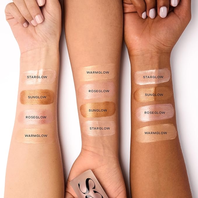 Saie Dewy Glow Duo - Dew Liquid Blush Lady (.40 oz), Mini Glowy Super Gel Warmglow (.5 oz) - Radiant Cheek Tint & Illuminating Primer for a Natural, Lit-From-Within Finish
