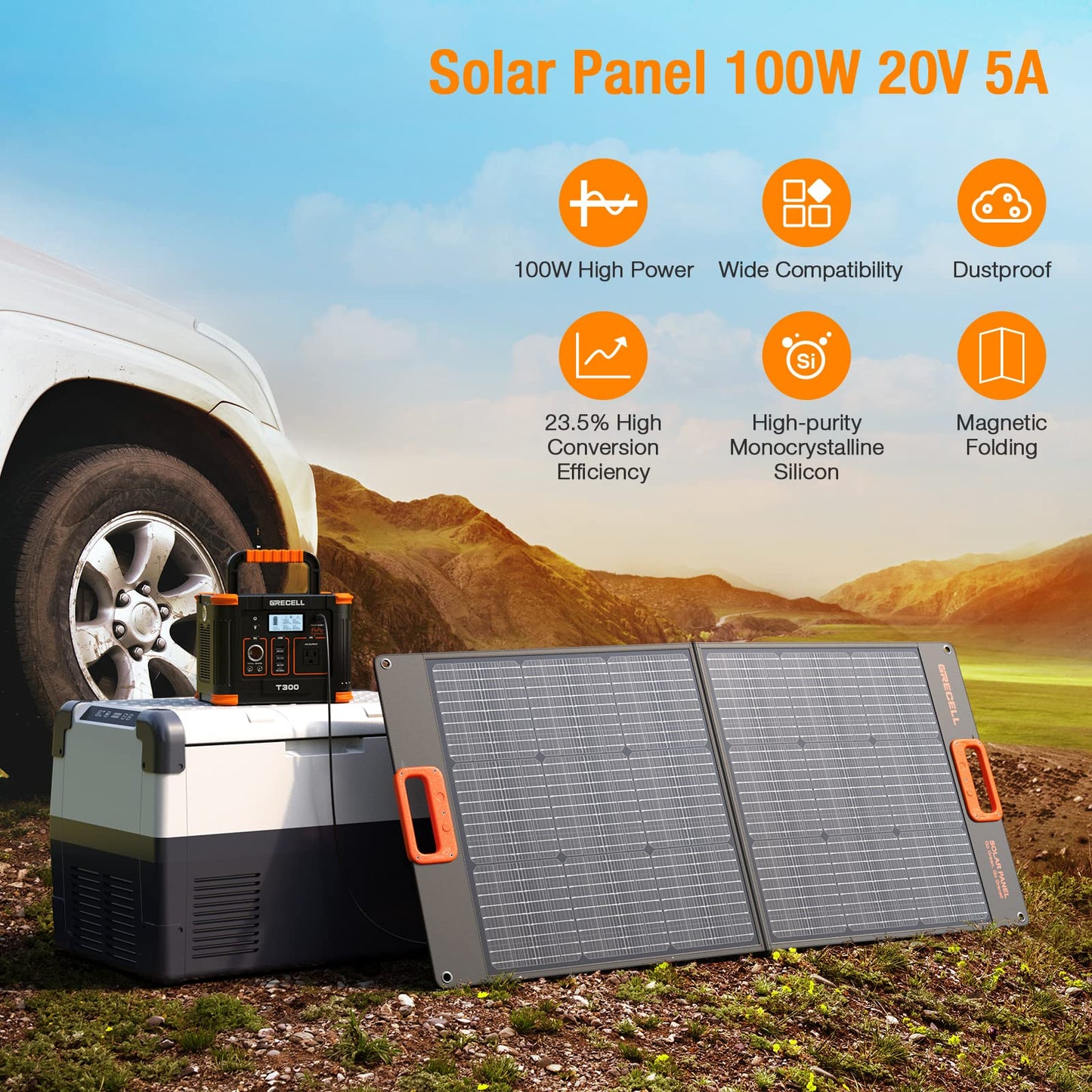 500W Portable Power Station With 100W Solar Panels 519Wh Solar Generator Outdoor Backup Lithium Battery Pack Power Supply With A