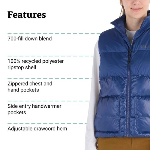 MARMOT Women's Guides Down Vest, Twilight Blue, X-Large