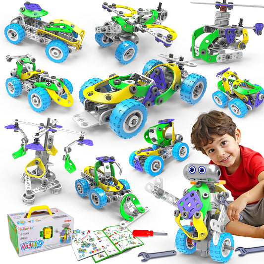 10 in 1 Electric STEM Toys for 5 6 7 8 9+ Year Old Boy Girl Birthday Gifts Educational Building Toys for Kids Ages 4-8 5-7 8-12 Stem Activities Construction Toy for Boys 6-8 8-10 Holiday Idea Gift