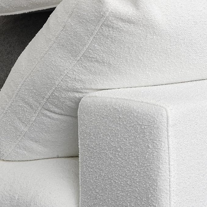 160.6" Cloud Modular Sectional Sofa with Storage Ottomans, V Shaped Minimalist Sofa Couch, Convertible Couch Deep Seat for Living Room Sets,Covers Washable&Replaceable,White