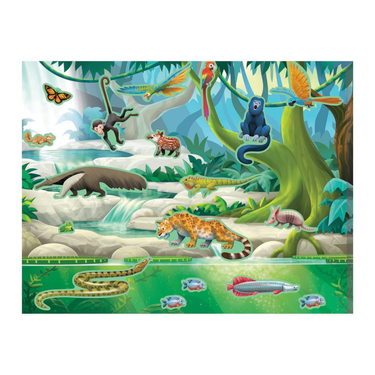 Melissa & Doug Reusable Sticker Pad: Jungle and Savanna - 175+ Stickers, 5 Scenes